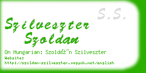 szilveszter szoldan business card